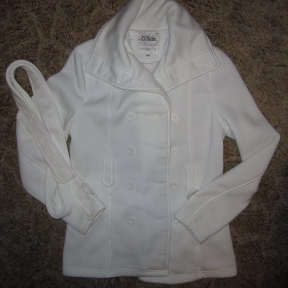 Ci Sono By Cavalini Double Breasted Fleece Coat - Picture 1 of 9